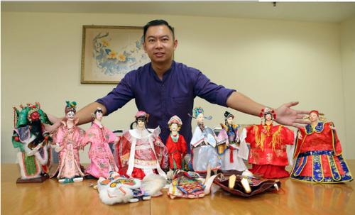 中国侨网杨俊伟不愿布袋戏文化断层，希望更多人投入文化工作，传承下去。（图片来源：马来西亚《星洲日报》）